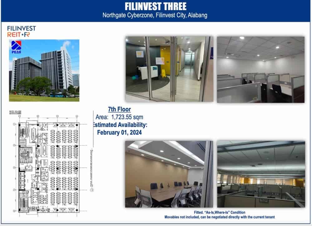 Filinvest Three Alabang 1723平方米整层写字楼出租